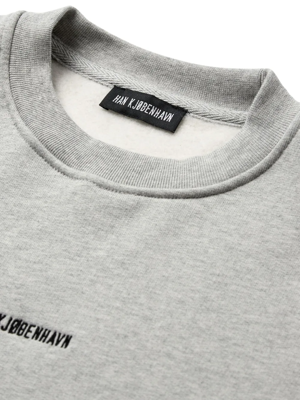 hankjøbenhavn Han Kjøbenhavn Sweater met geborduurd logo - Grijs