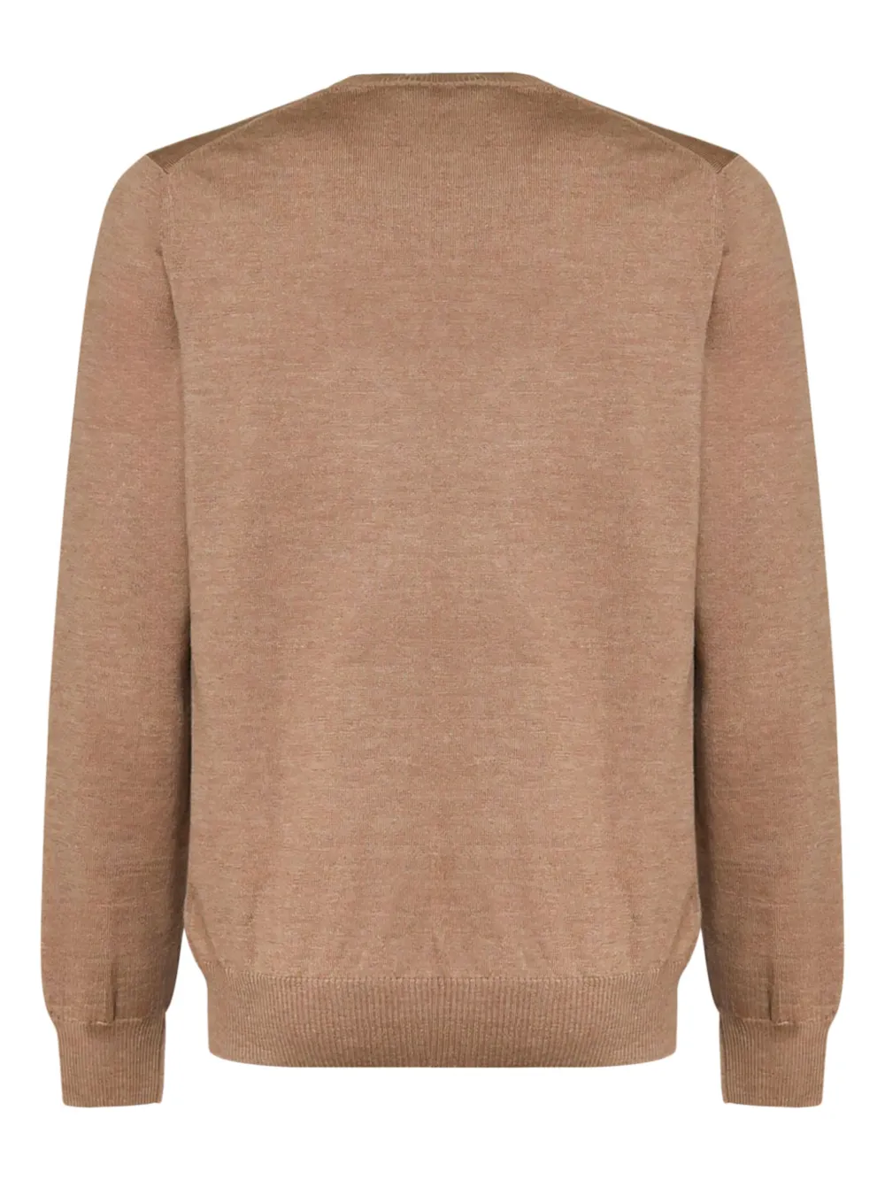 Fay Wollen trui met ronde hals - Beige