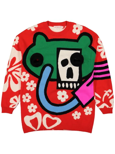 Walter Van Beirendonck suéter con motivo Android