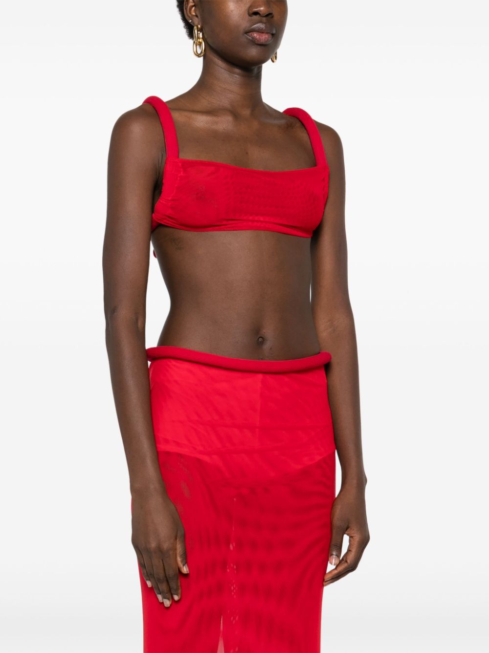 Atu Body Couture Top met mesh Rood