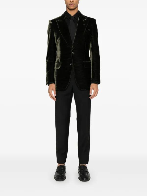 TOM FORD ベルベット ジャケット | グリーン | FARFETCH JP