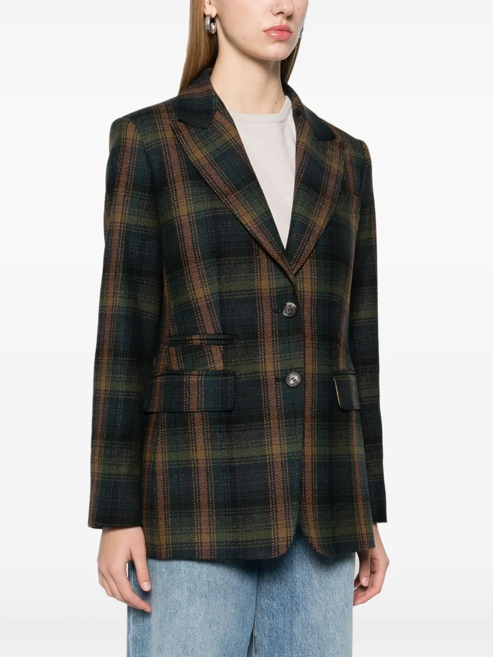 Shop Max Mara Venas Blazer In Green
