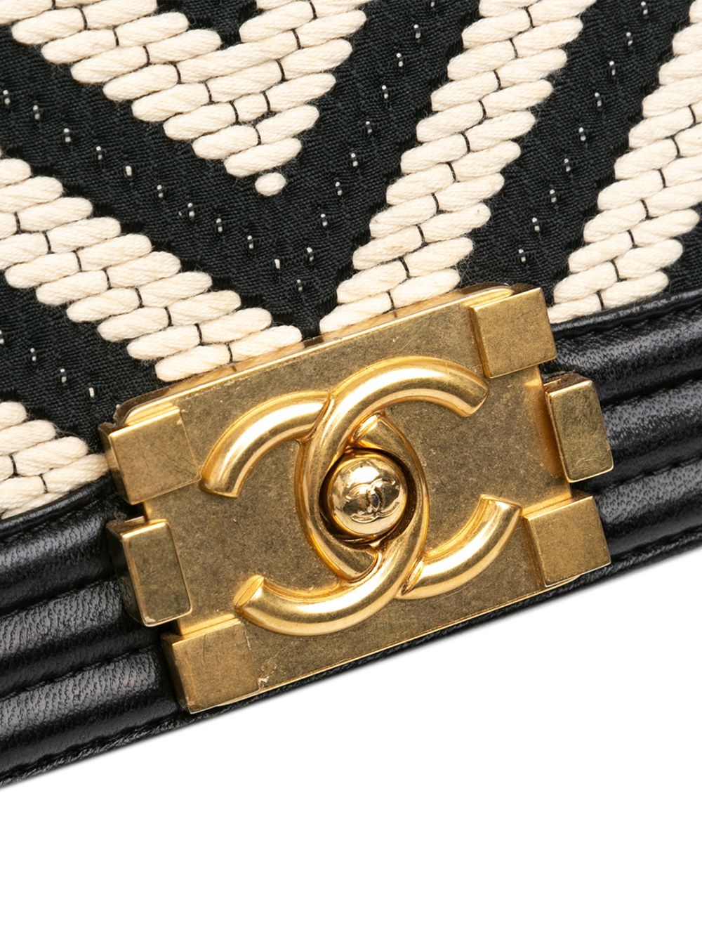 Affordable HOT SALE CHANEL 2016-2017 Medium Braided Chevron Cotton and Lambskin Boy Flap crossbody bag Women