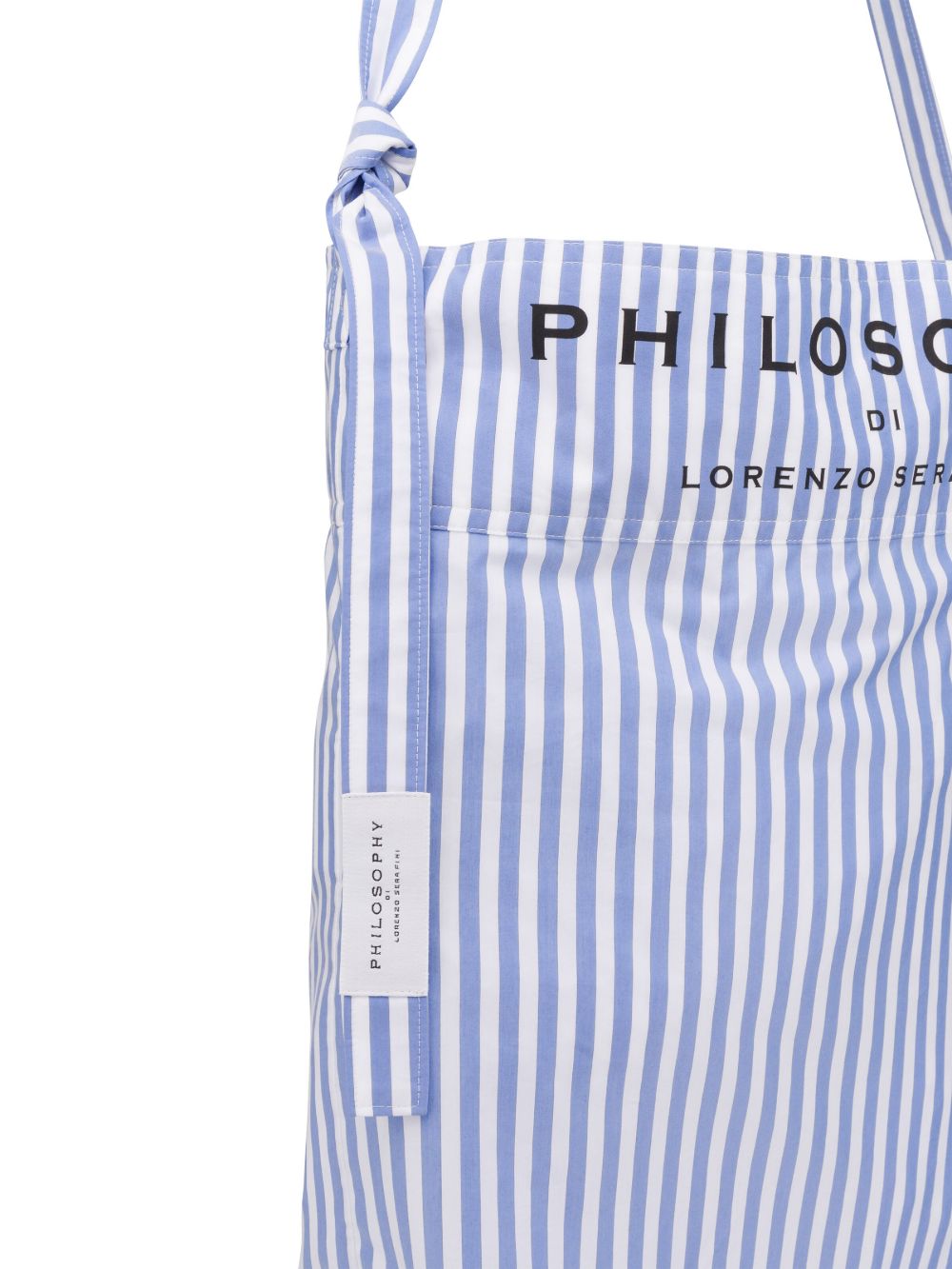 PHILOSOPHY DI LORENZO SERAFINI LOGO-PRINT STRIPED BEACH BAG