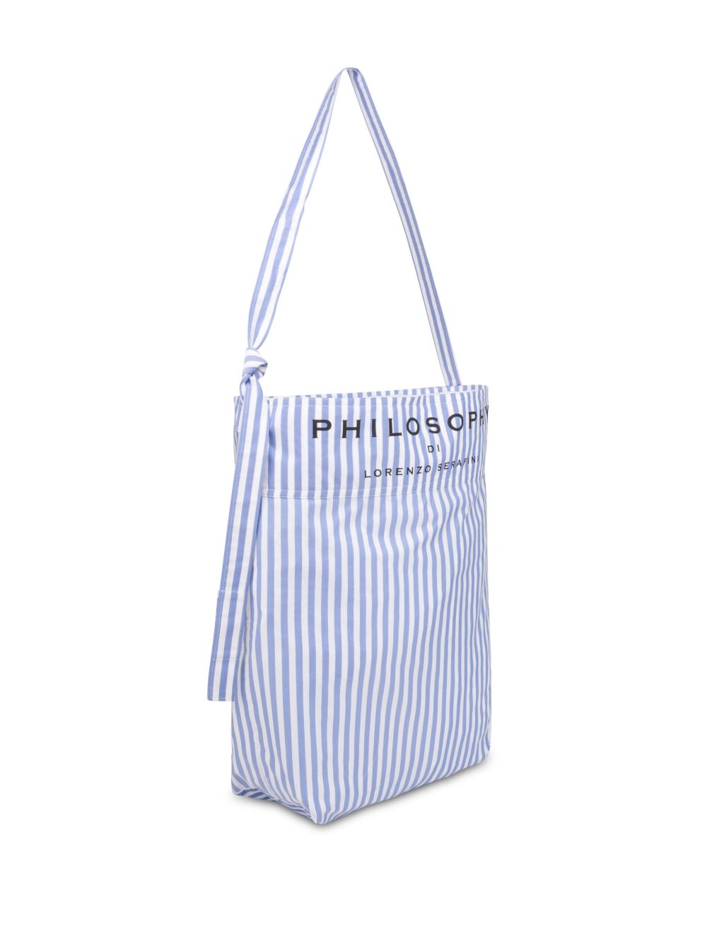 PHILOSOPHY DI LORENZO SERAFINI LOGO-PRINT STRIPED BEACH BAG