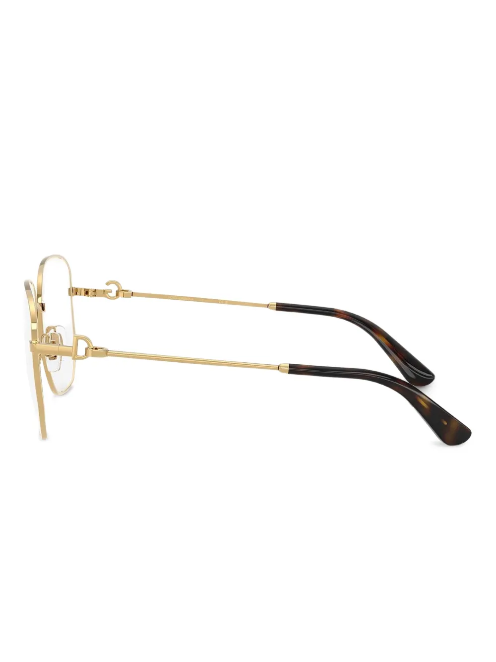 Dolce & Gabbana Eyewear Bril met geometrisch montuur Goud