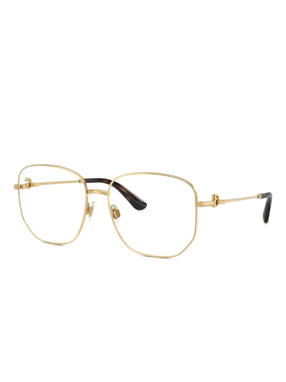 Dolce & Gabbana Eyewear Bril met geometrisch montuur Goud