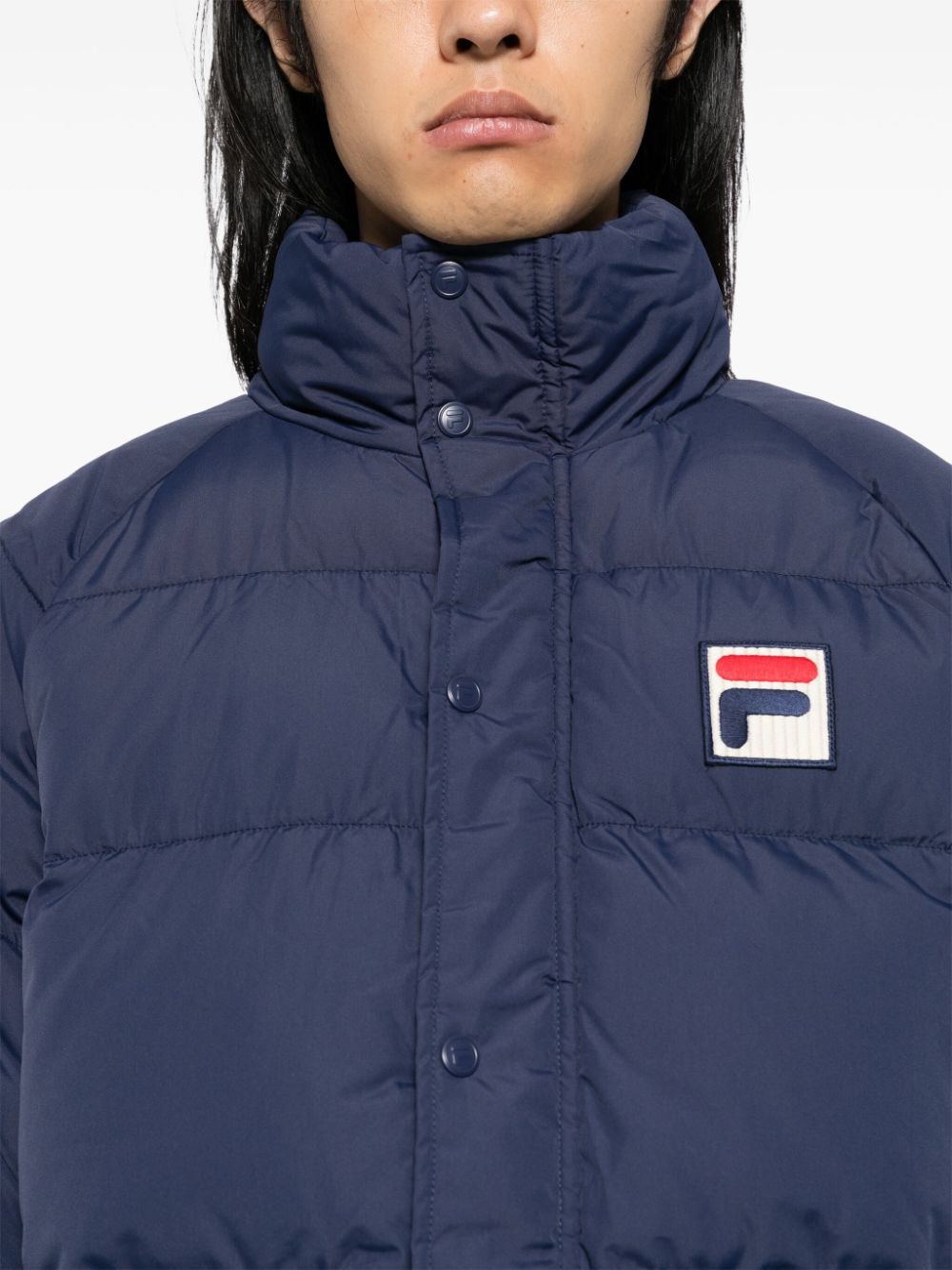 Shop Fila Aspen Padded Jacket In Blau