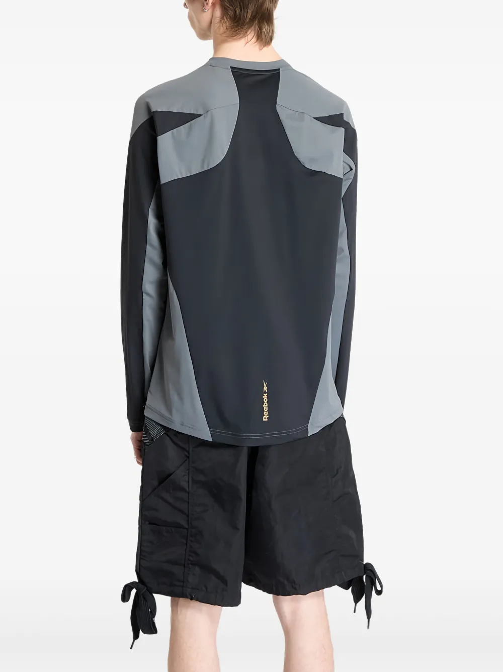 Reebok Uniform Long Sleeve Running Tee In Gray