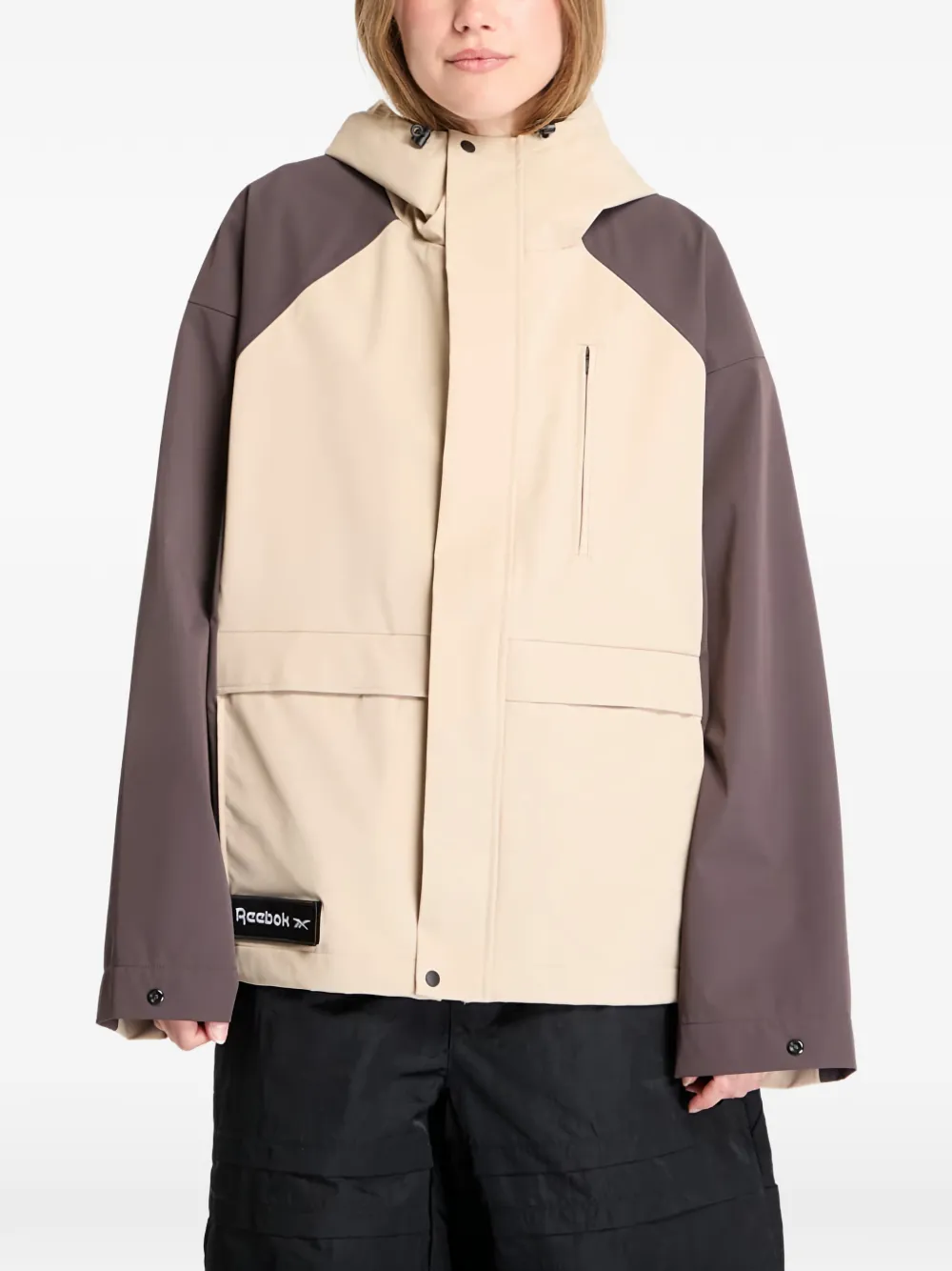  Reebok Uniform Utility Shell Zip-up Jacket - Brown 