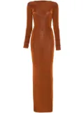 Atu Body Couture plunging V-back maxi dress - Brown