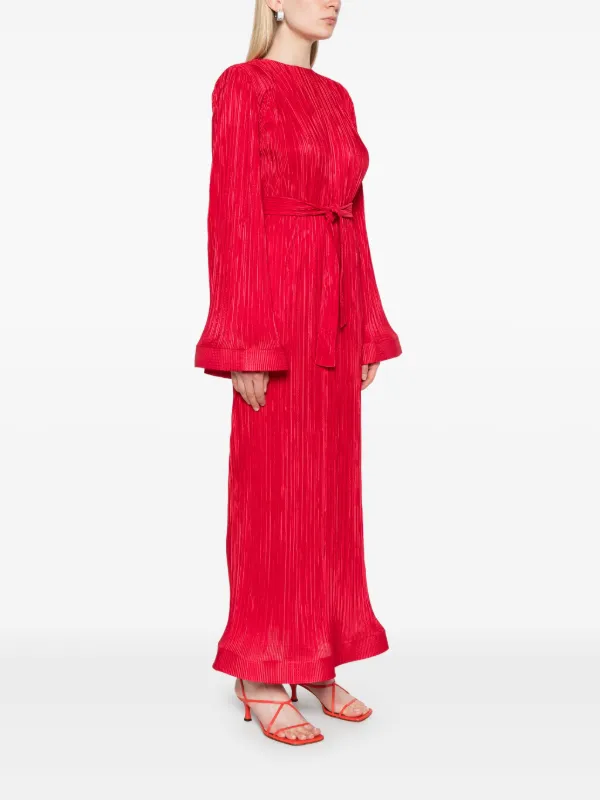 Atu Body Couture Vestido Largo Con Diseño Plisado Rojo FARFETCH AR