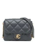 CHANEL Pre-Owned 2021-2023 Mini Quilted Lambskin Crush on Chains Flap crossbody bag - Grey