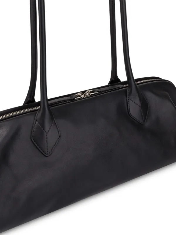 Philosophy Di Lorenzo Serafini Leather Shoulder Bag | Black