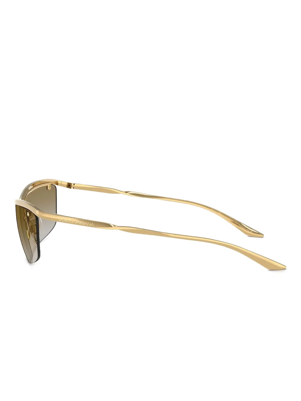 Dolce & Gabbana Shield-frame Sunglasses In Green