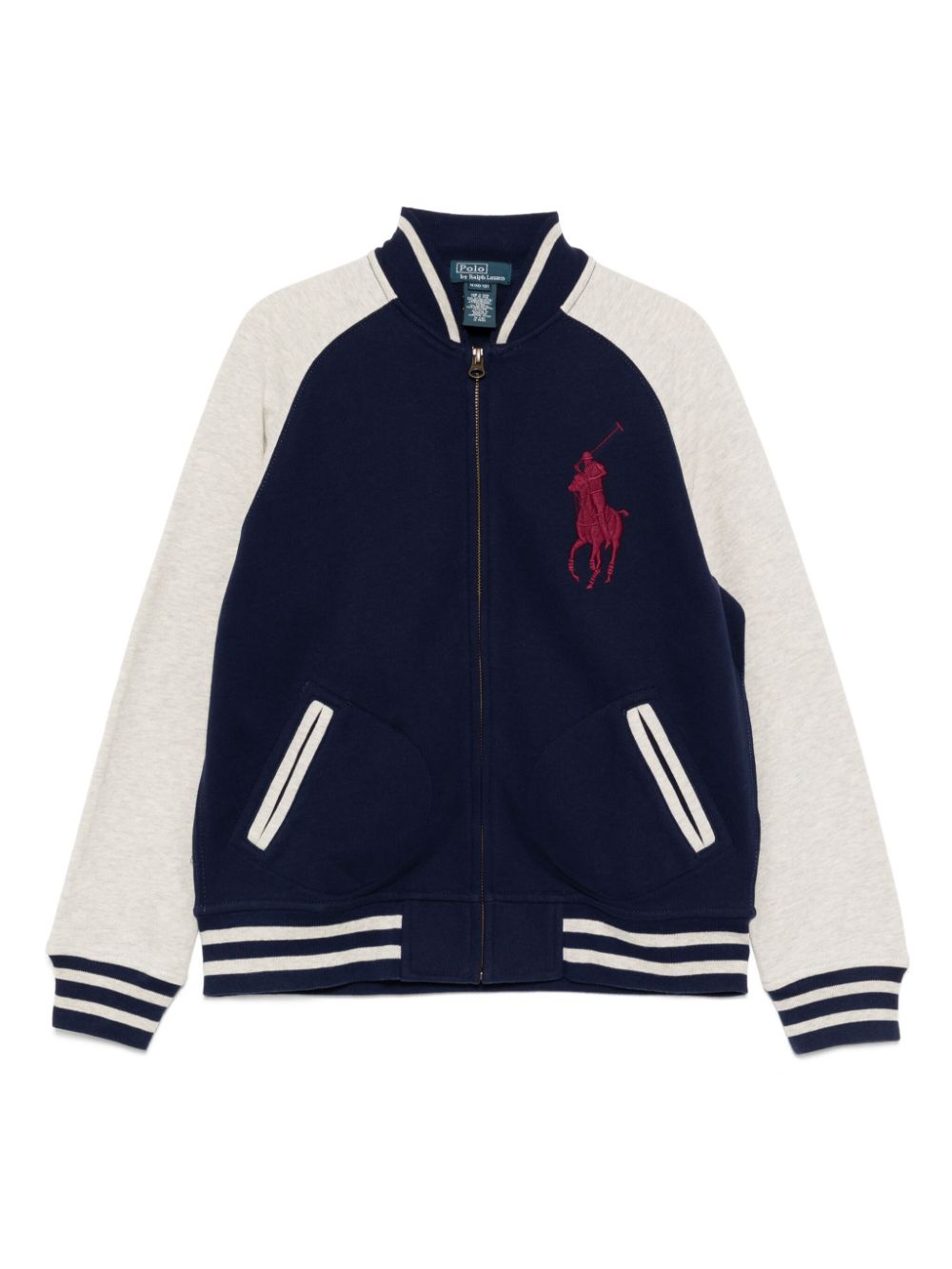 POLO RALPH LAUREN KIDS colourblock bomber jacket - Blue