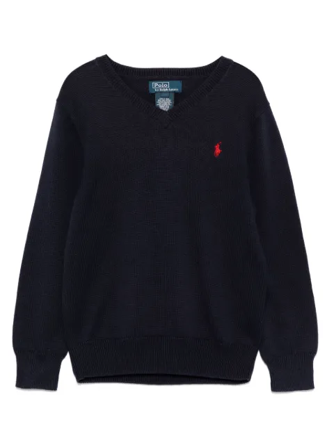 POLO RALPH LAUREN KIDS Polo Pony-embroidered cotton jumper
