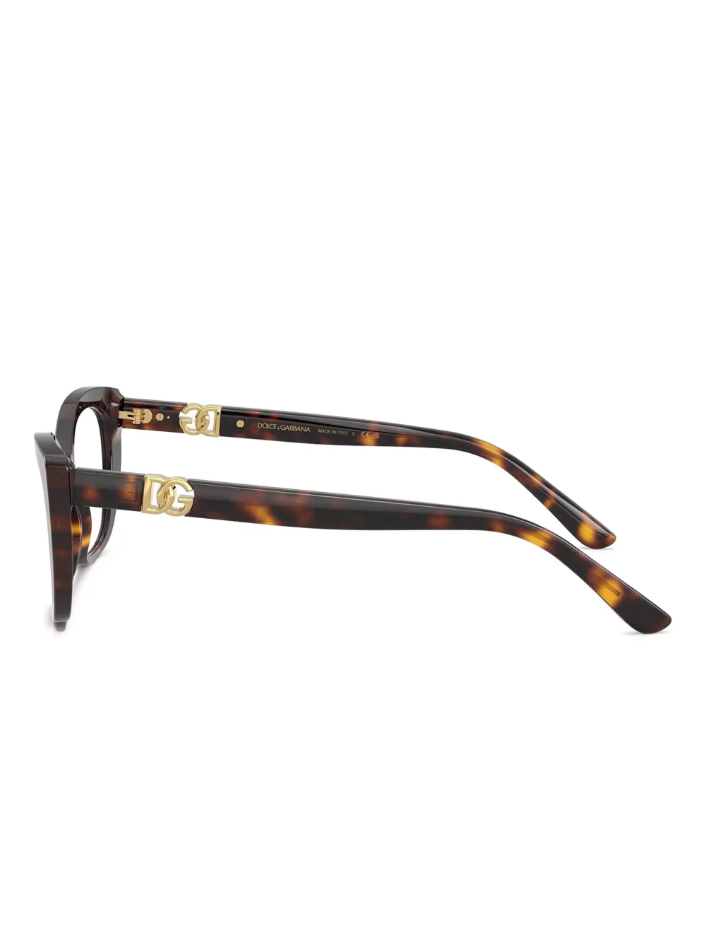 Dolce & Gabbana Eyewear Bril met cat-eye montuur Bruin