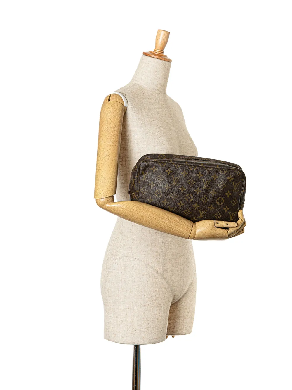 Louis Vuitton Trousse Toiletry Pouch store Monogram 28 Brown Clutch