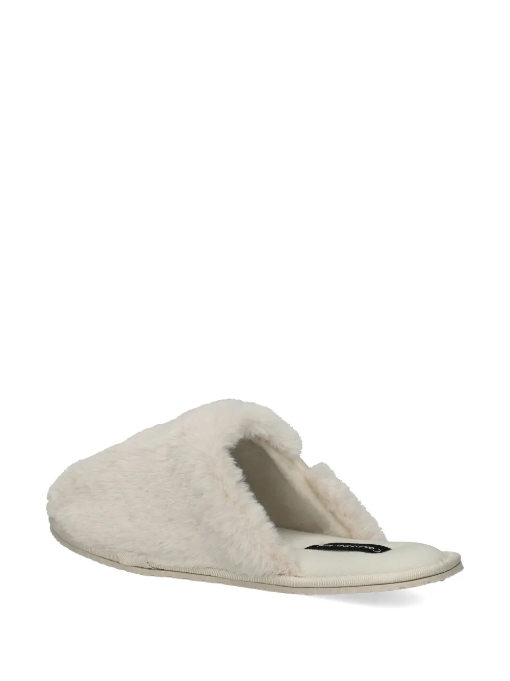 Calvin Klein Jeans faux-fur slippers Neutrals