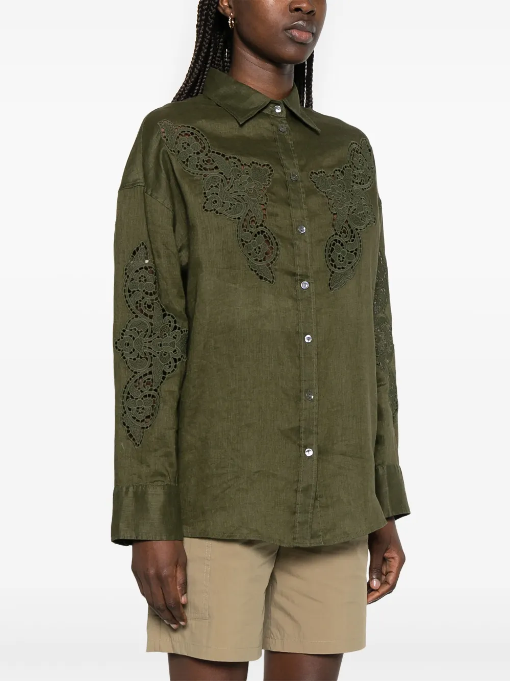 P.a.r.o.s.h Beach Shirt In Grün