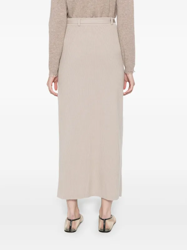 Jupe En Daim Max&Moi Taille 36 - Marron, Coupe Droite, Occasion Très Bon état
