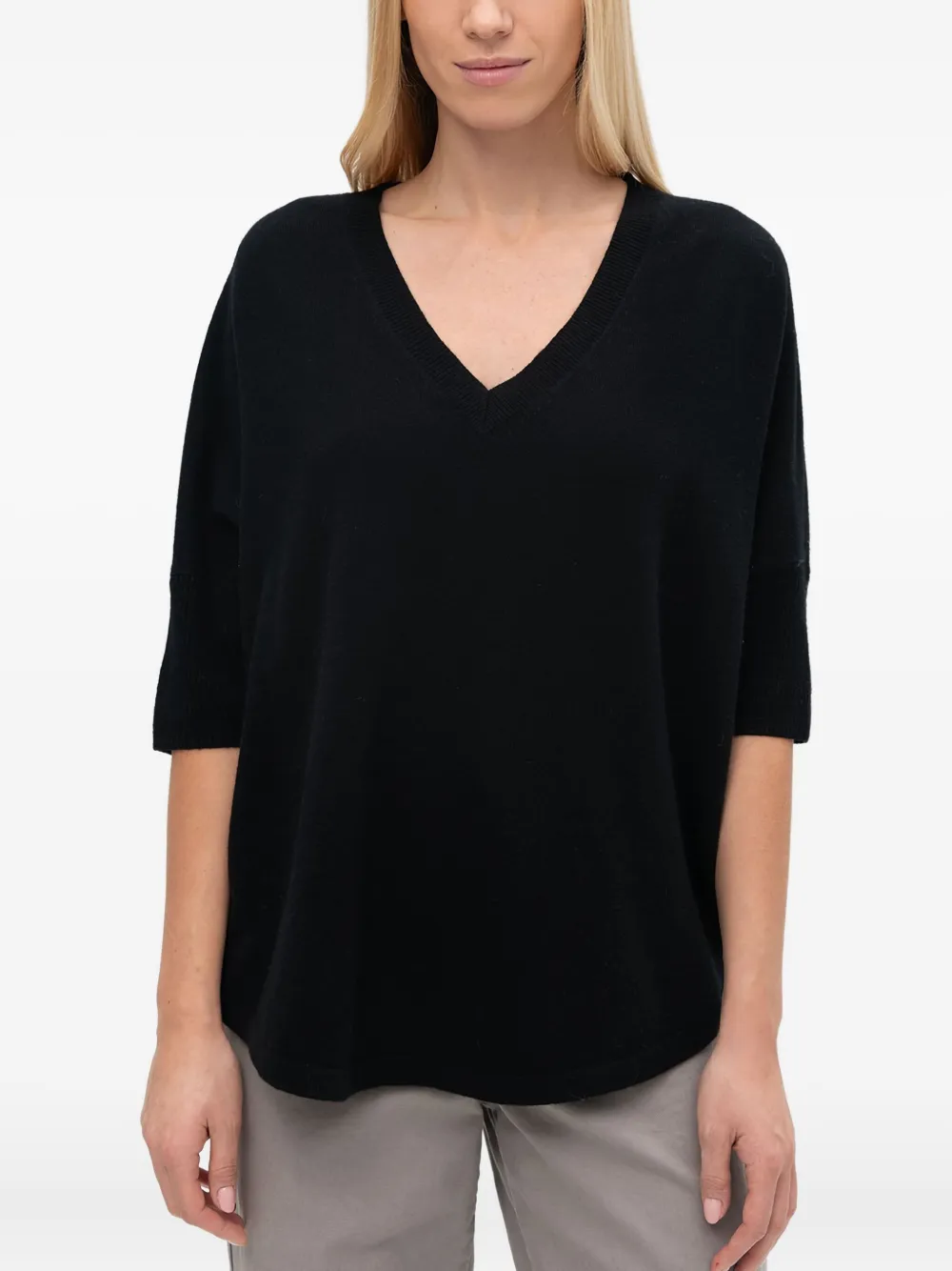 Max & Moi V-neck Jumper In Black
