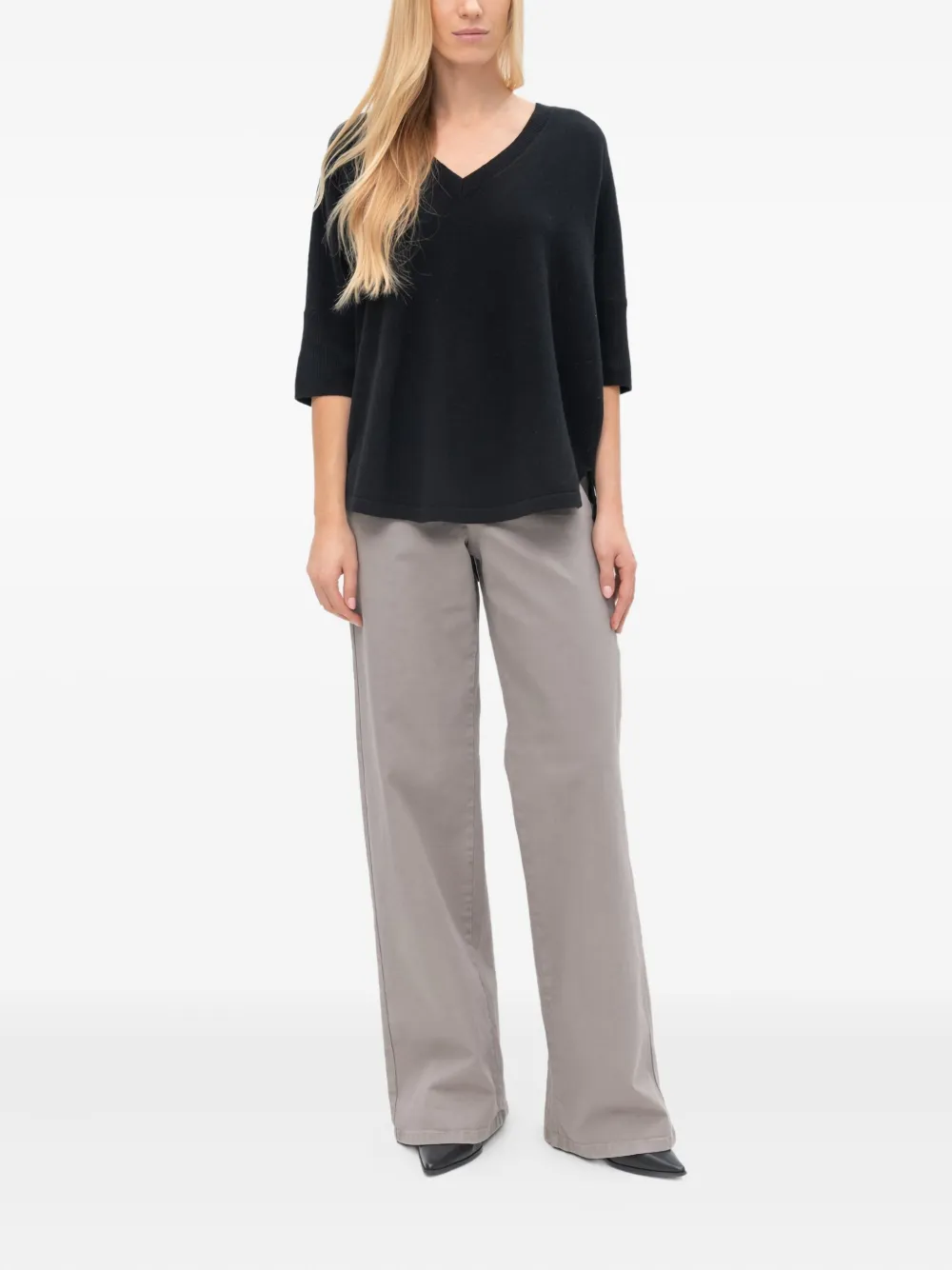 Max & Moi V-neck Jumper In Black