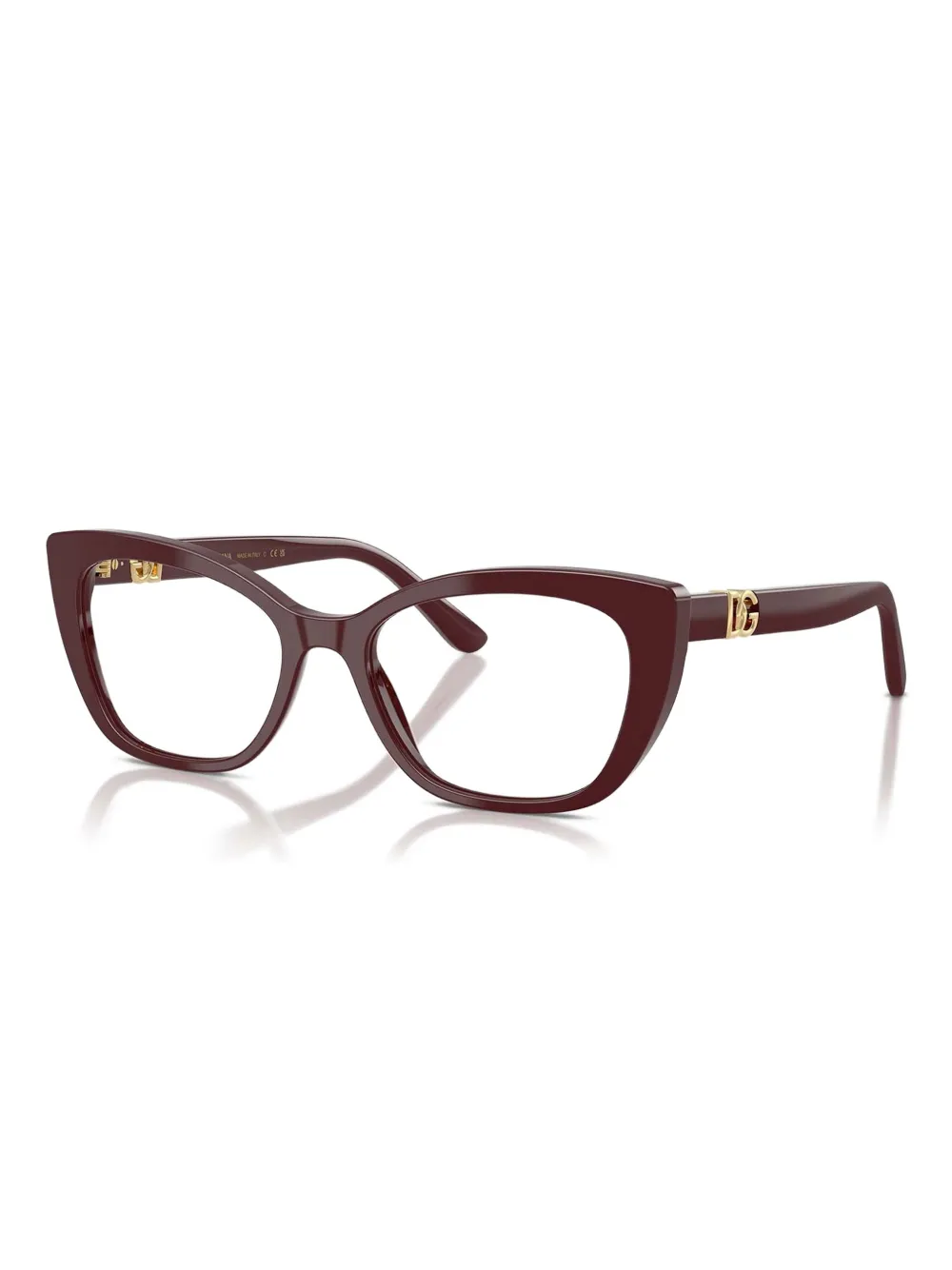 Dolce & Gabbana Eyewear Bril met cat-eye montuur Rood