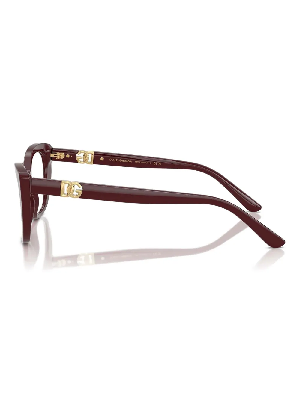 Dolce & Gabbana Eyewear Bril met cat-eye montuur Rood