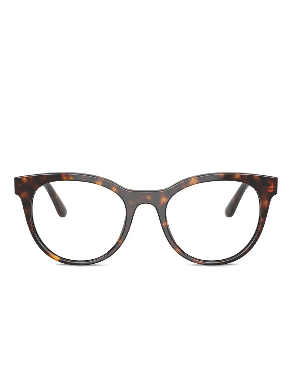 Dolce & Gabbana Eyewear tortoiseshell-pattern round-frame glasses Bruin