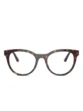 Dolce & Gabbana Eyewear tortoiseshell-pattern round-frame glasses - Brown