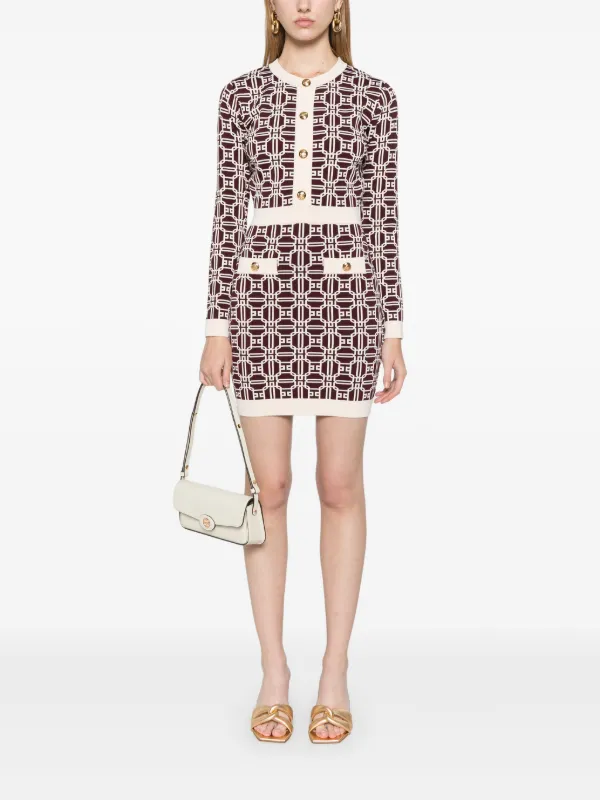 Elisabetta Franchi モノグラム ミニドレス | レッド | FARFETCH JP