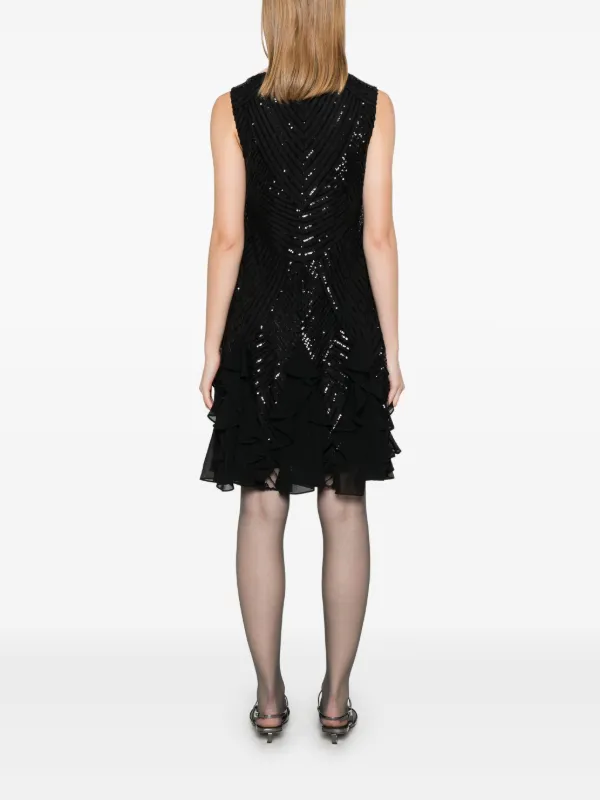 Lauren Ralph Lauren Sequined Mini Dress | Black | FARFETCH