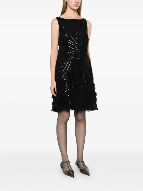 Lauren Ralph Lauren Sequined Mini Dress | Black | FARFETCH