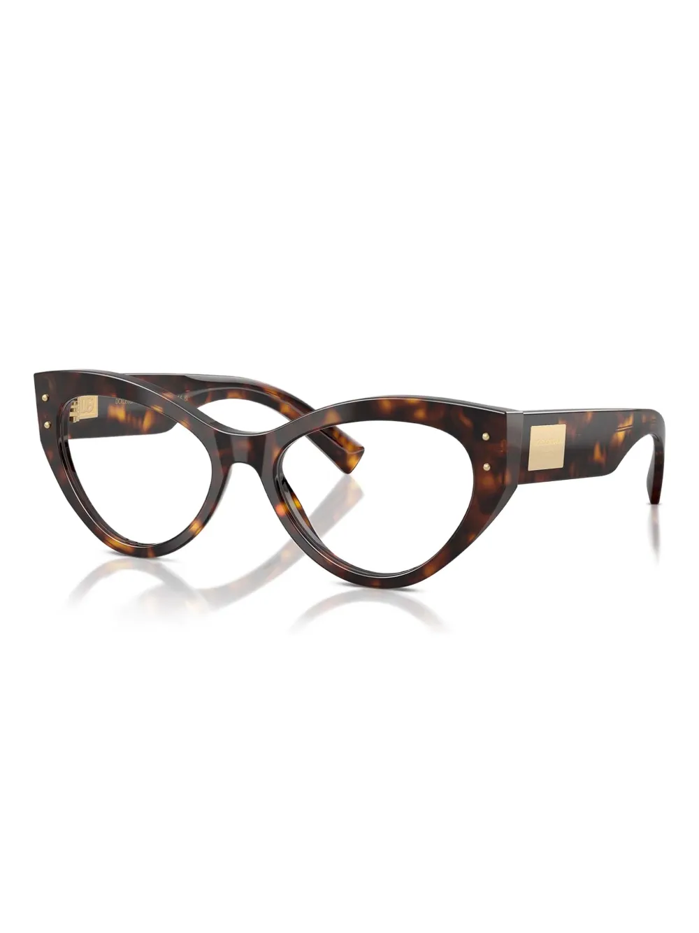 Dolce & Gabbana Eyewear Bril met cat-eye montuur Bruin