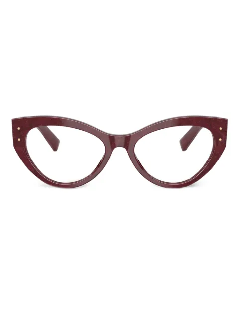 Dolce & Gabbana Eyewear lace-print cat-eye glasses