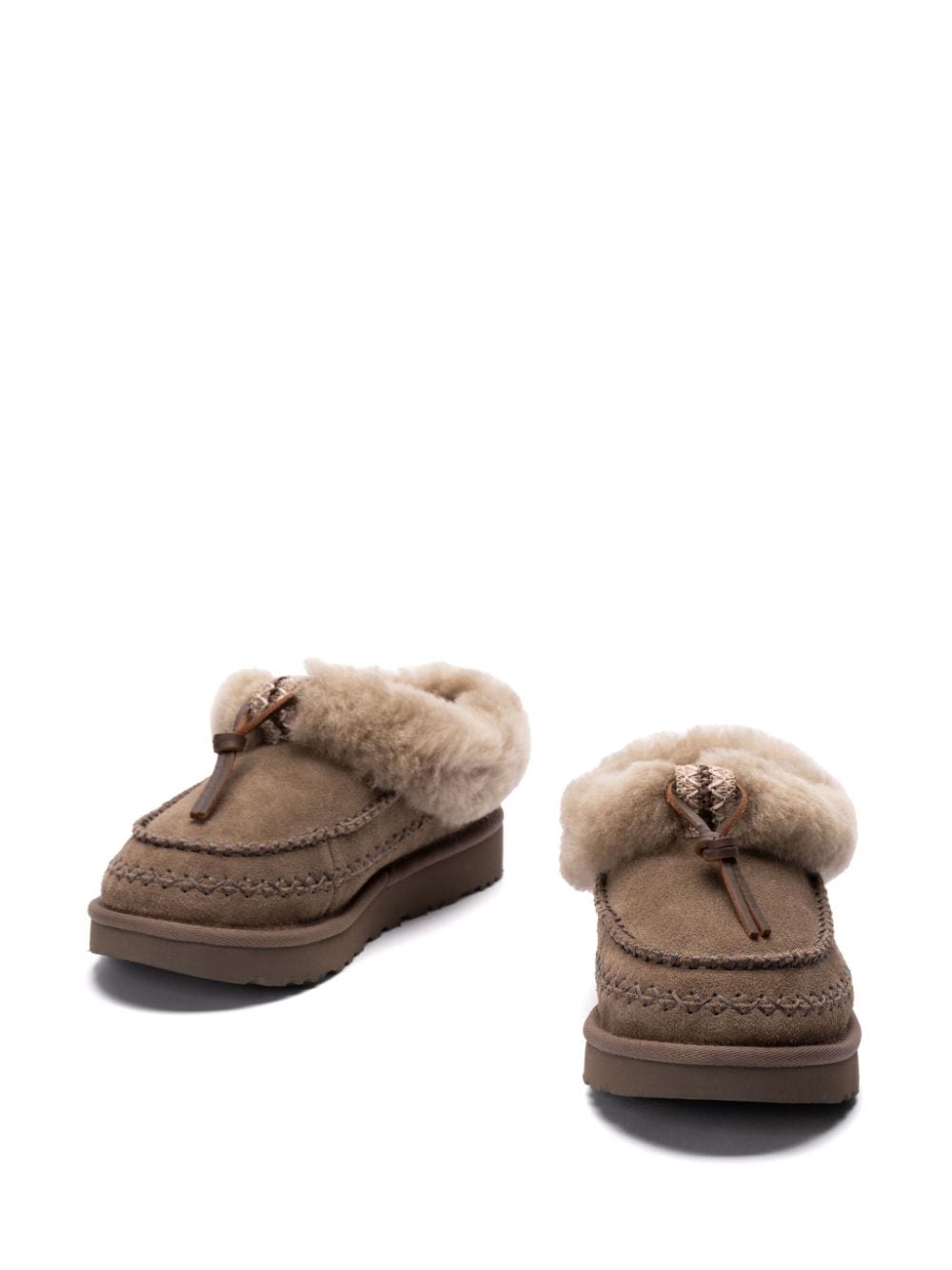 Shop Ugg Tasman Alpine Slippers In Neutrals