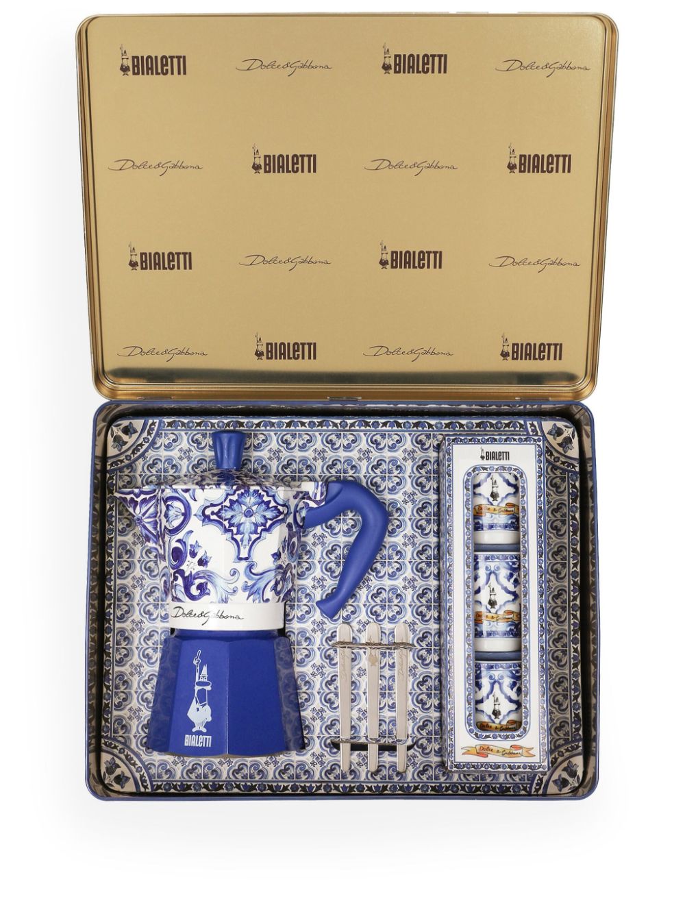 Dolce Gabbana Large Moka Box Set Of Six Blue Farfetch