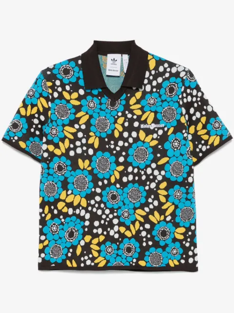 adidas floral polo shirt
