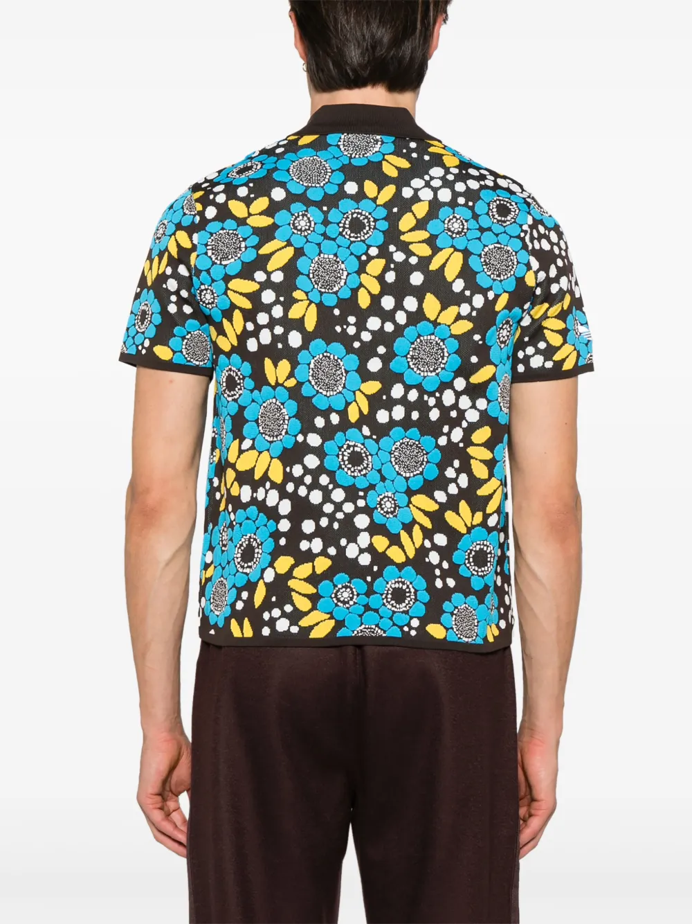 adidas Poloshirt met bloemenprint Blauw