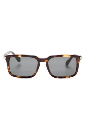 Ferragamo Eyewear スクエアフレーム サングラス | ブラック | FARFETCH JP