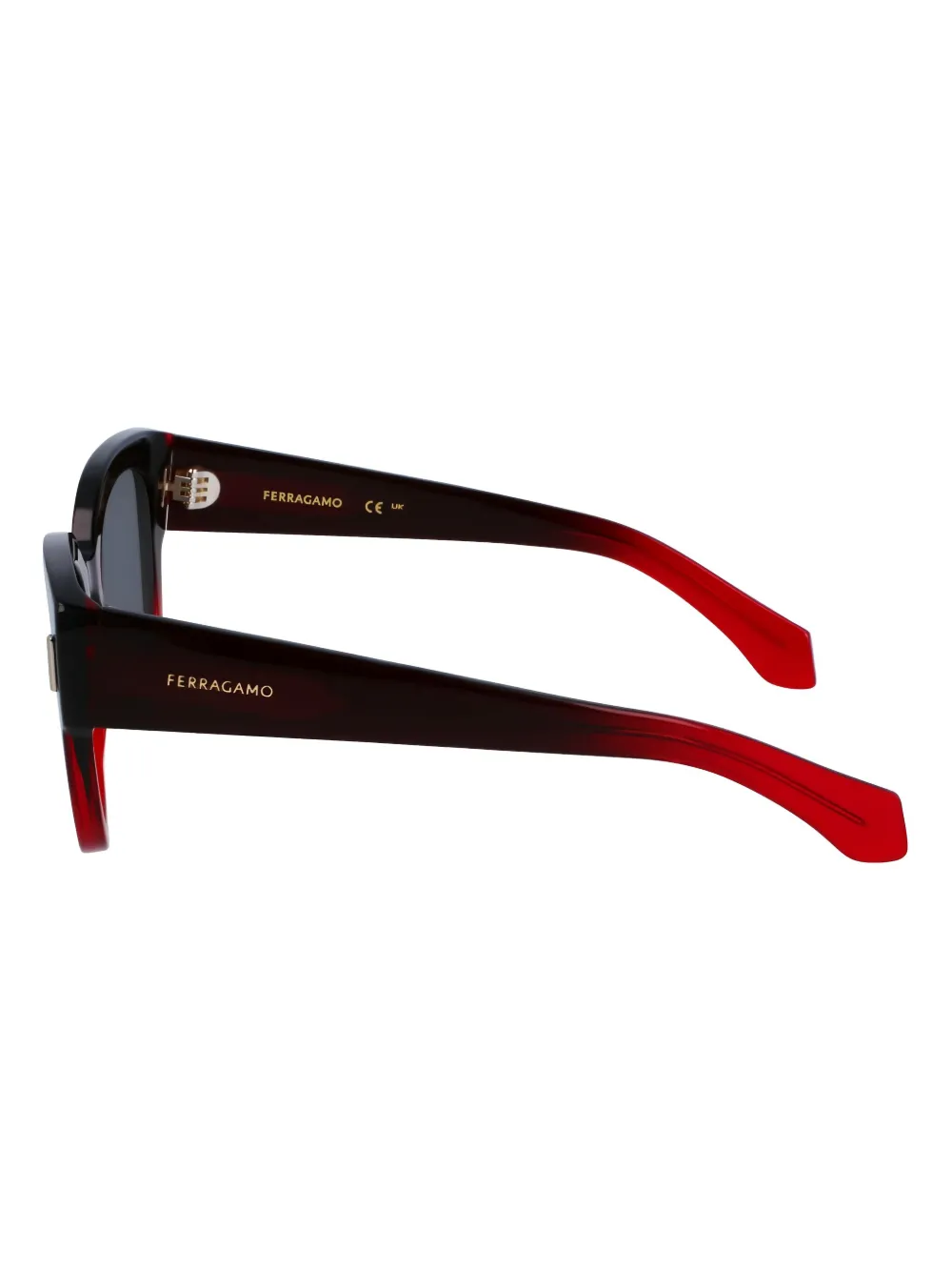Ferragamo Eyewear ラウンドフレーム サングラス - ブラック Ferragamo Eyewear ラウンドフレーム サングラス - ブラック