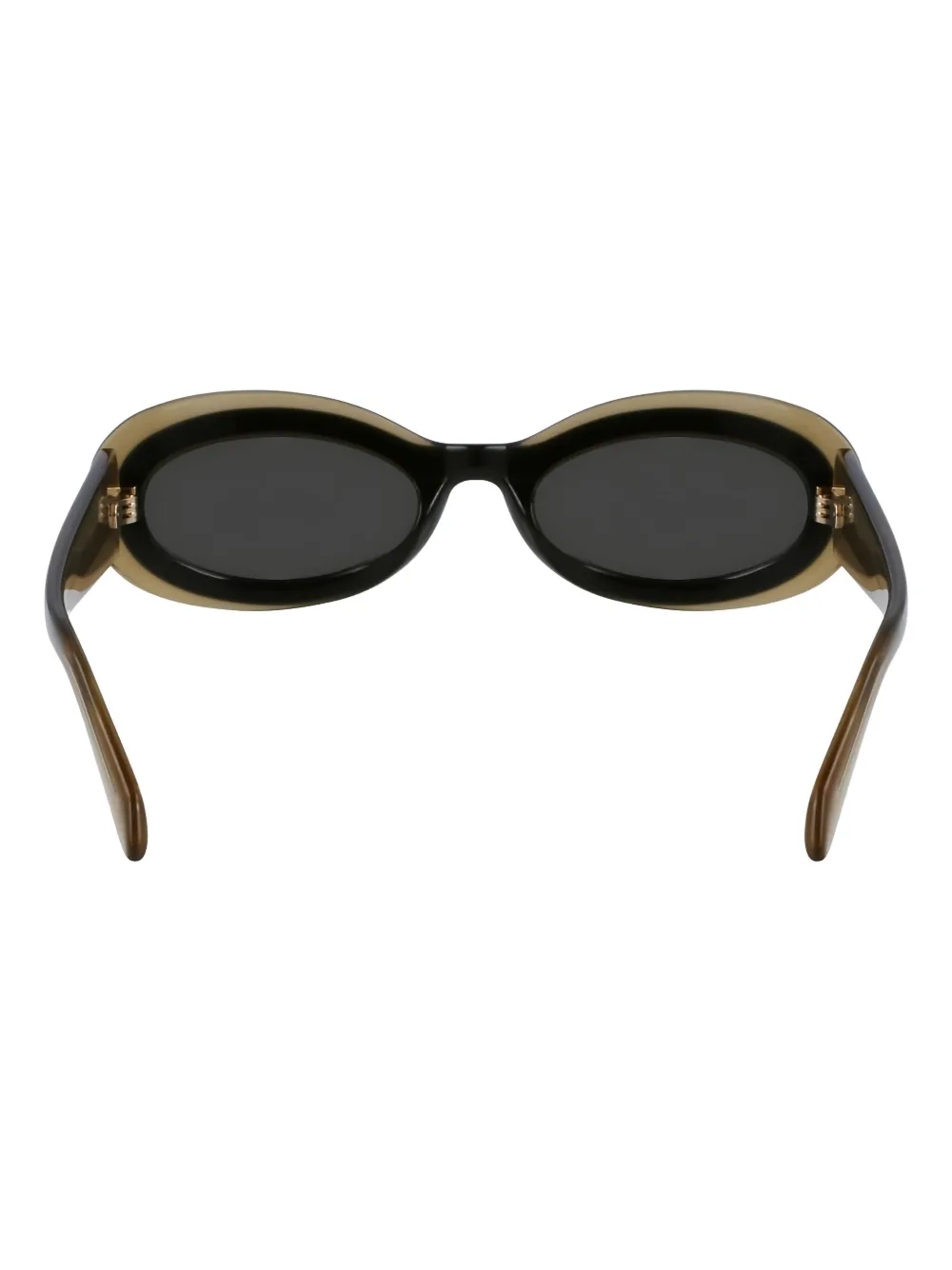 Ferragamo Eyewear Zonnebril met ovalen montuur - Groen