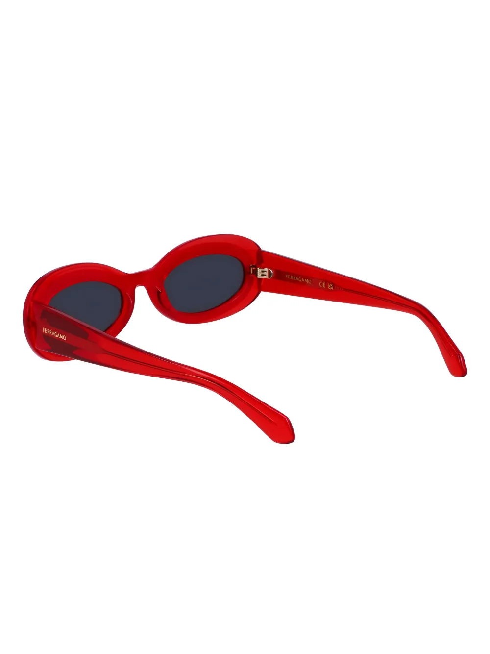 Ferragamo Eyewear Oval-frame Sunglasses In Red