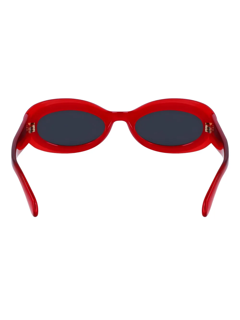 Ferragamo Eyewear Zonnebril met ovalen montuur - Rood