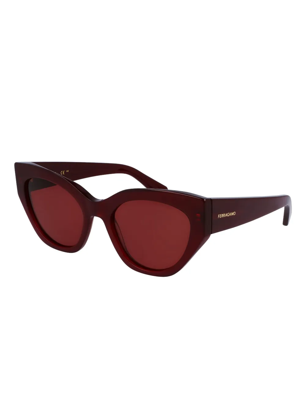 Ferragamo Eyewear Zonnebril met cat-eye montuur - Rood
