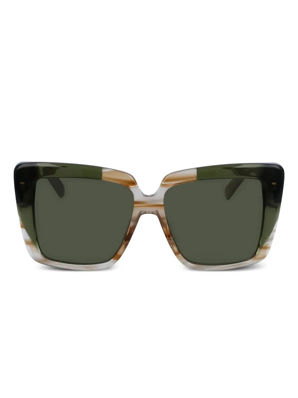 Ferragamo Eyewear キャットアイ サングラス - グリーン Ferragamo Eyewear キャットアイ サングラス - グリーン