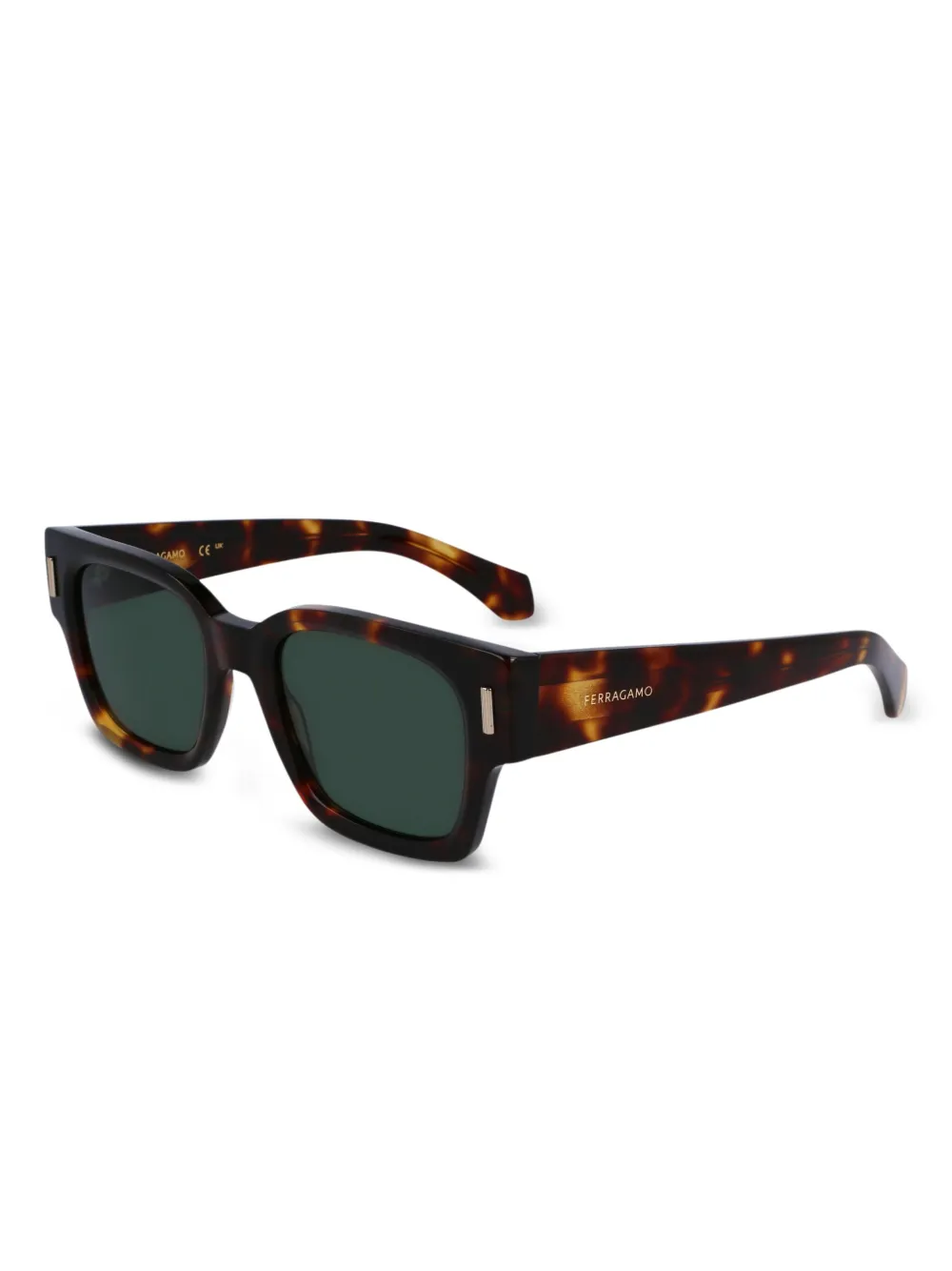 Ferragamo Eyewear トータスシェル サングラス - ブラウン Ferragamo Eyewear トータスシェル サングラス - ブラウン