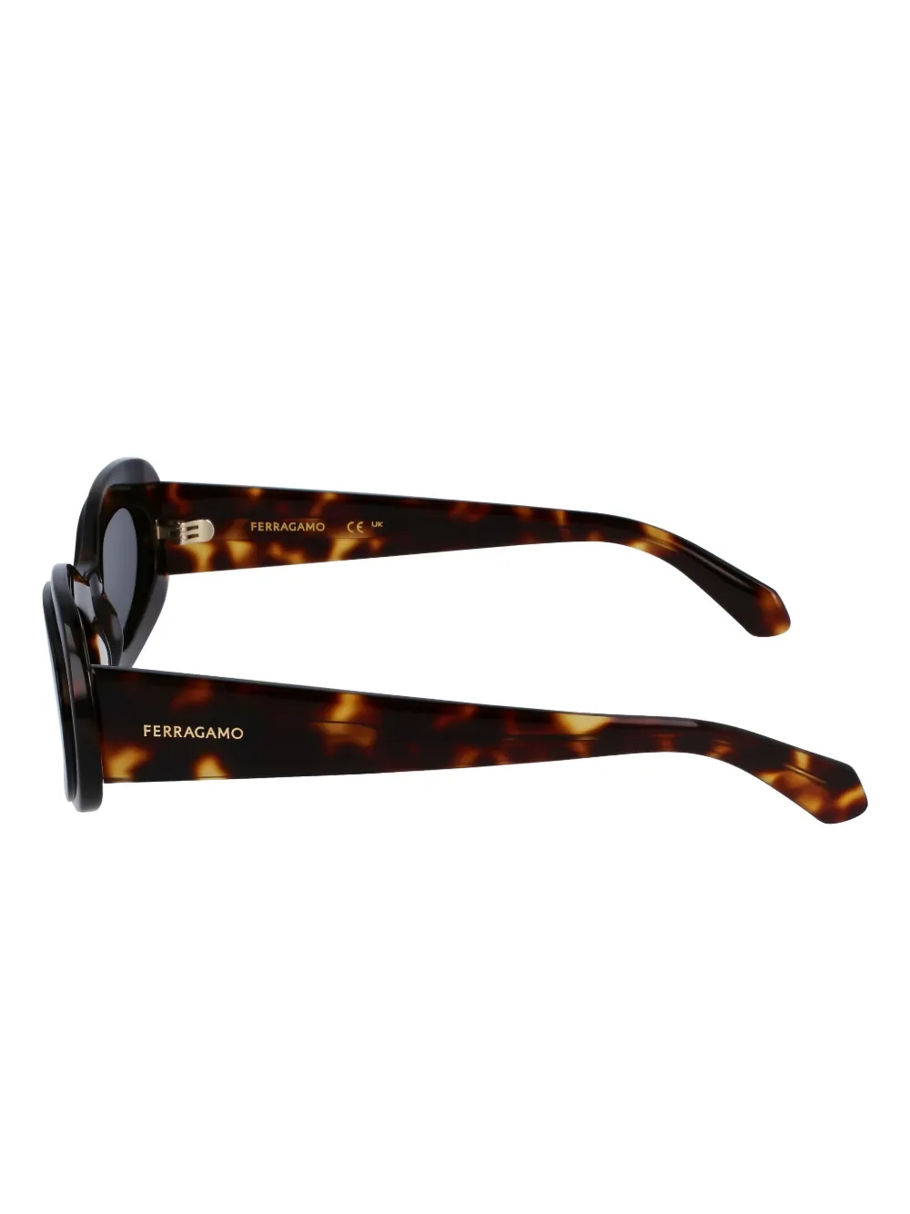 Ferragamo Eyewear Tortoiseshell-pattern Sunglasses In Brown